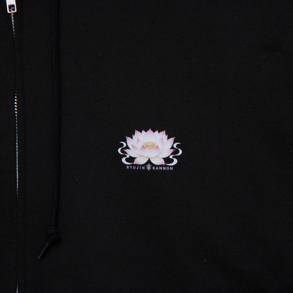 Ryujin Kannon ZIP HOODIE [BLACK]