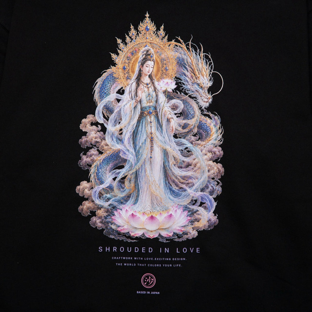 Ryujin Kannon ZIP HOODIE [BLACK]