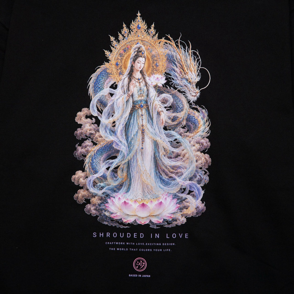 Ryujin Kannon ZIP HOODIE [BLACK]