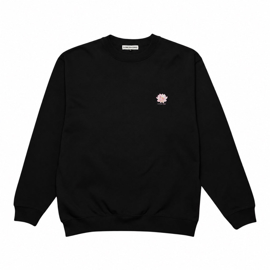 LOTUS PUR CREW NECK [BLACK]